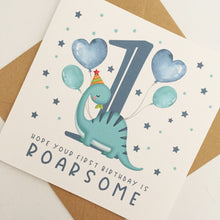 Load image into Gallery viewer, Roarsome First Birthday Card
