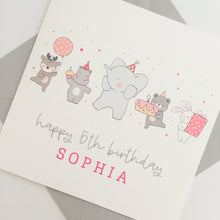 Load image into Gallery viewer, Pink Party Animal Birthday Card

