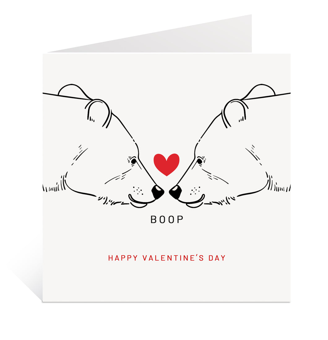 Bear 'Boop' Valentine Card