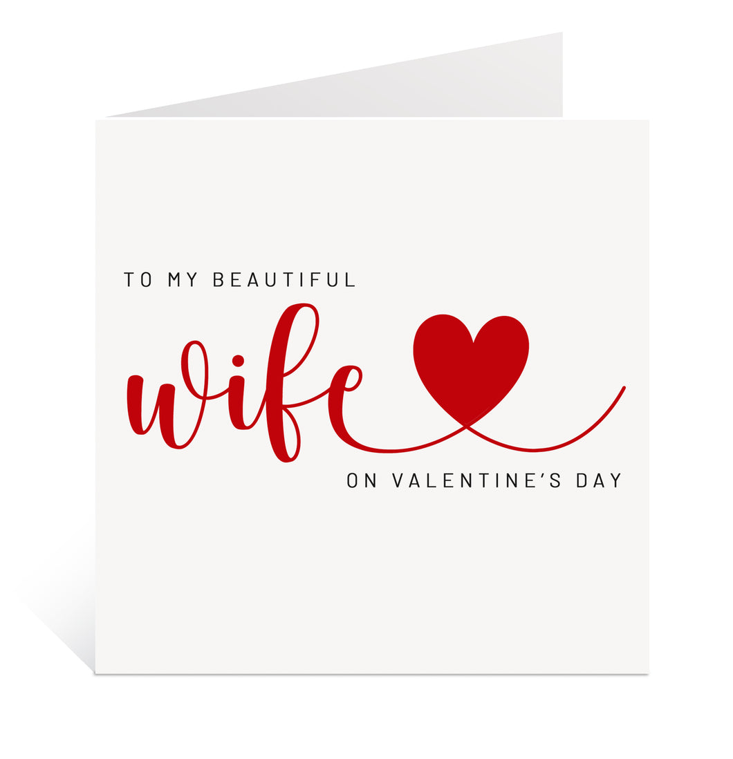Beautiful Wife Valentine Card