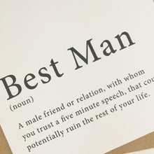 Load image into Gallery viewer, Best Man Card
