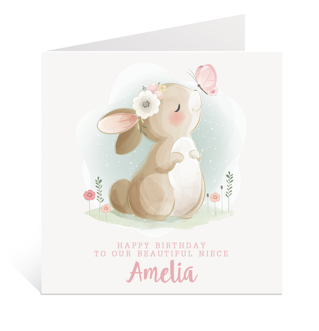 Bunny Birthday Card for Her