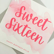 Load image into Gallery viewer, Pink Sweet Sixteen Birthday Card
