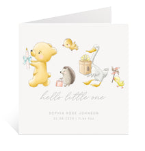 Load image into Gallery viewer, Animal Parade New Baby Girl Card
