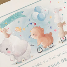Load image into Gallery viewer, Personalised New Baby Boy Card
