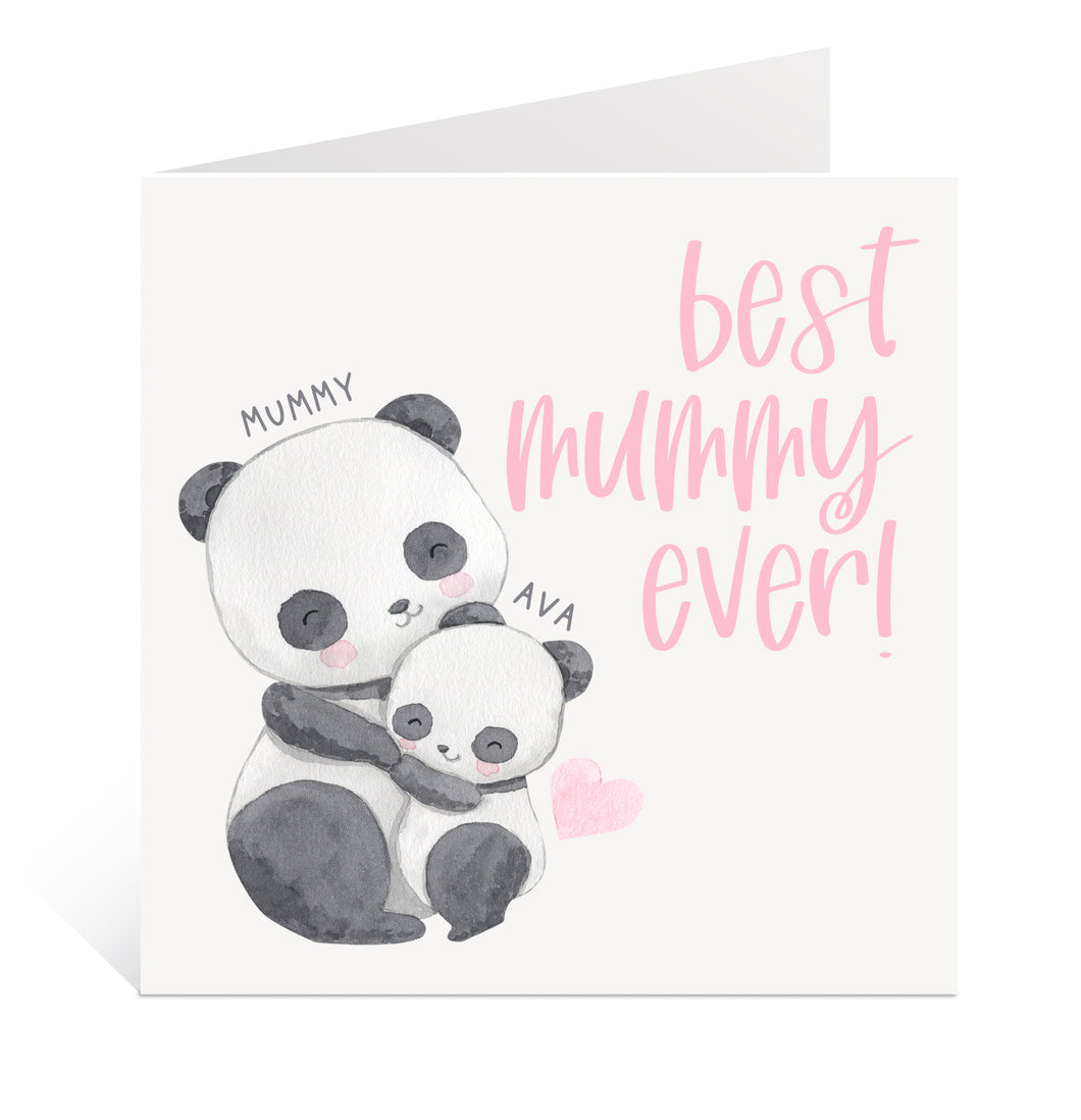 Panda Best Mummy Card