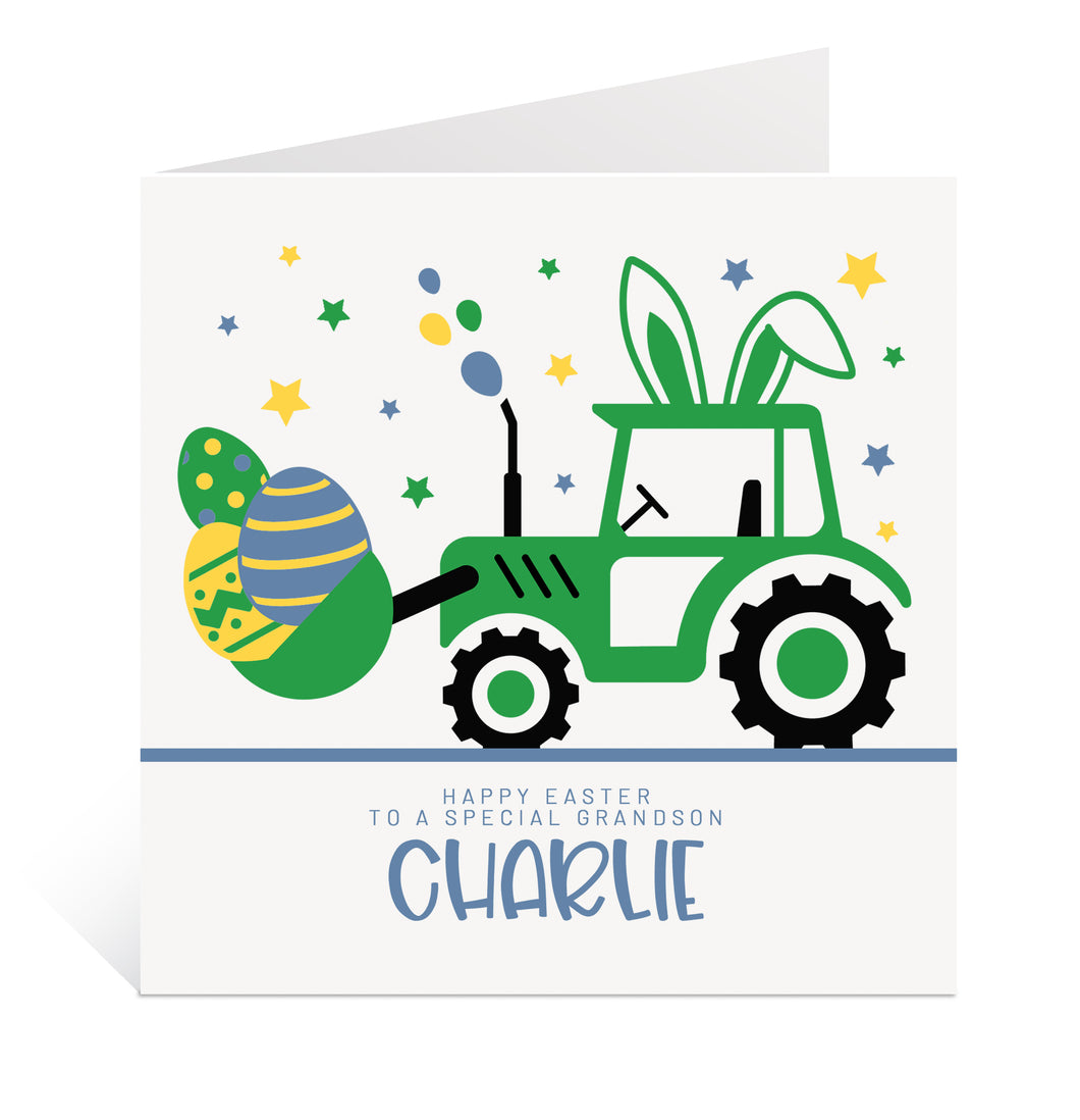 Tractor Easter Card