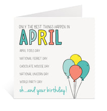 Load image into Gallery viewer, April Birthday Card
