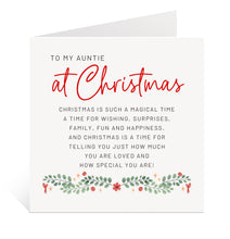 Load image into Gallery viewer, Auntie Christmas Card with Verse
