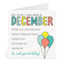 Load image into Gallery viewer, December Birthday Card
