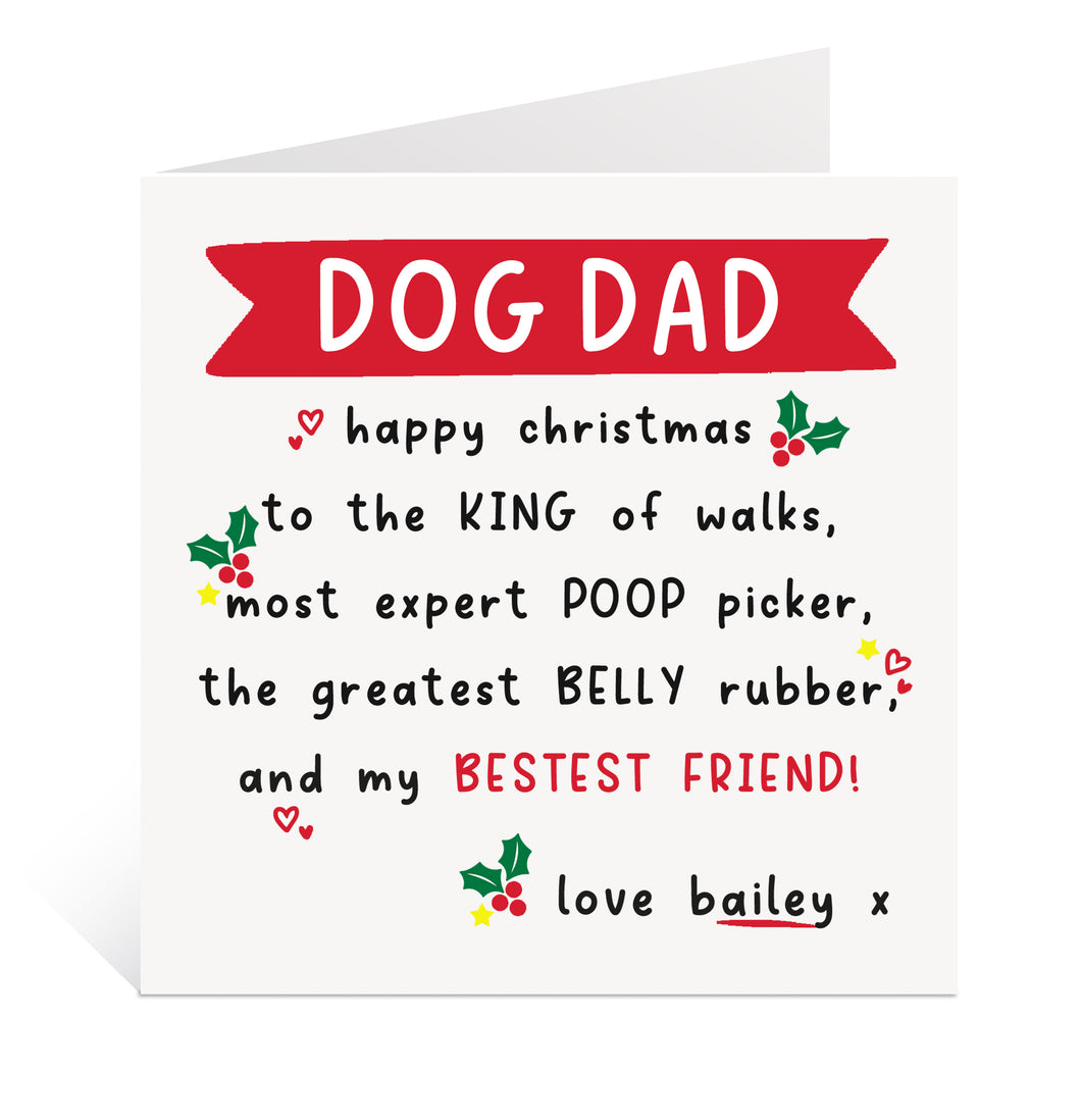 Funny Dog Dad Christmas Card