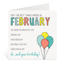 Load image into Gallery viewer, February Birthday Card

