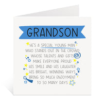 Load image into Gallery viewer, Grandson Birthday Card
