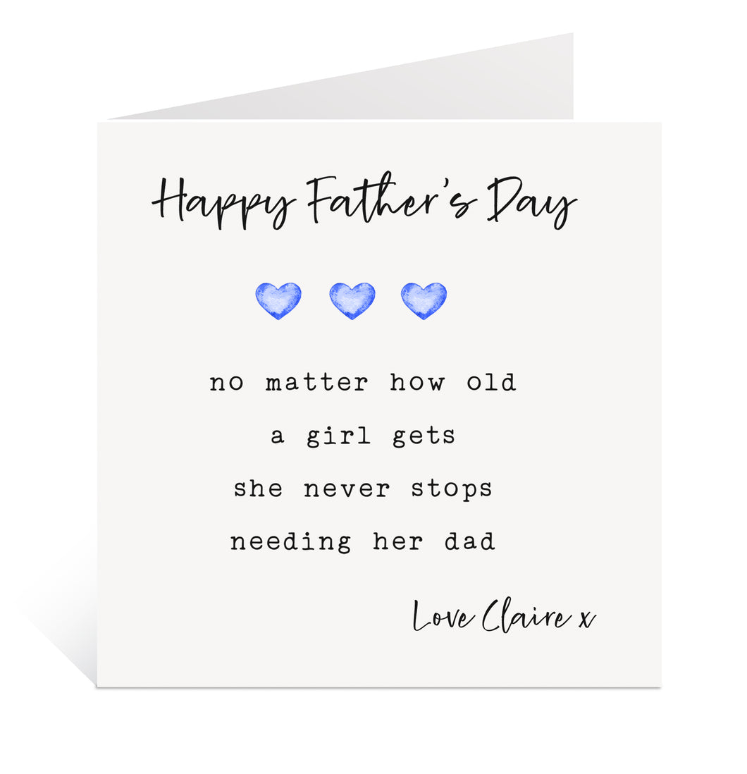 Father's Day Card from Grown Up Daughter