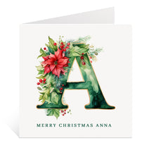 Load image into Gallery viewer, Christmas Initial Card

