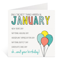 Load image into Gallery viewer, January Birthday Card
