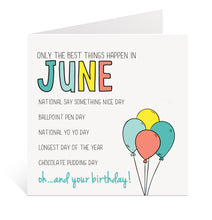 Load image into Gallery viewer, June Birthday Card
