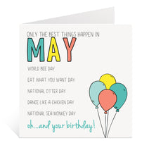 Load image into Gallery viewer, May Birthday Card
