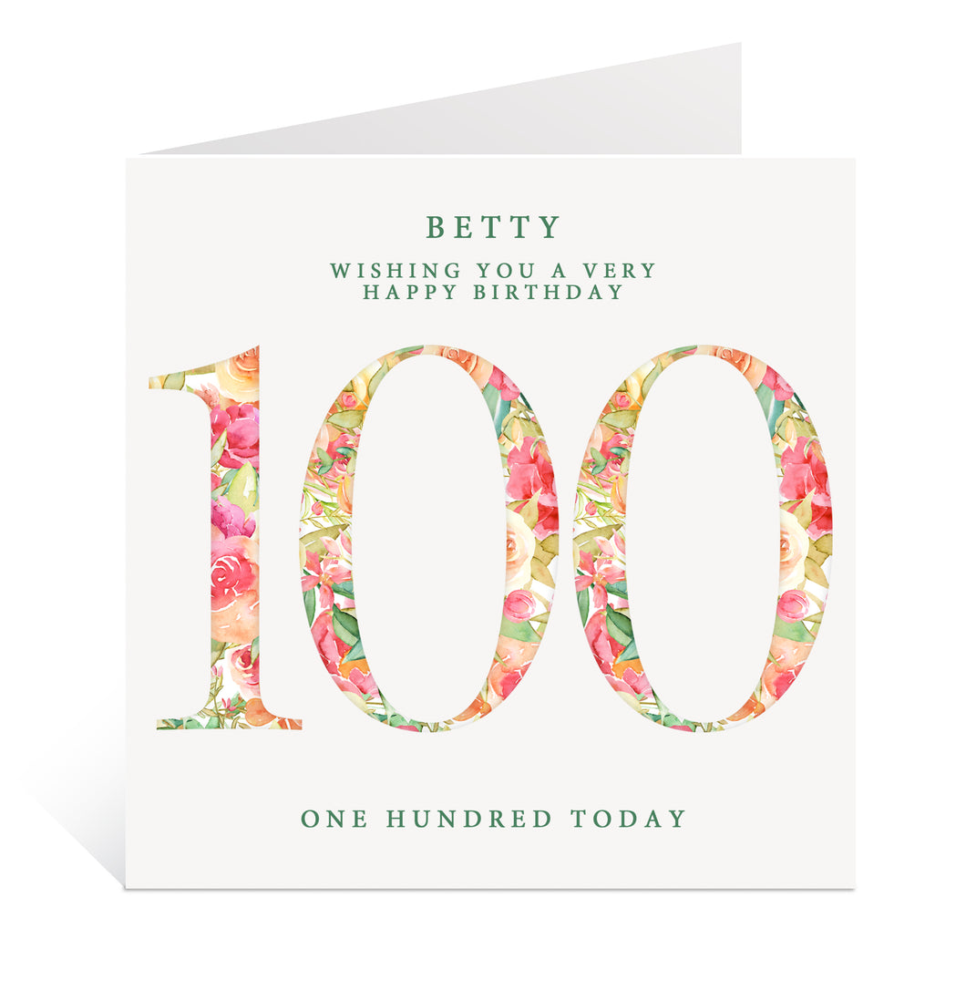 100th Birthday Card for Her