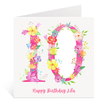Load image into Gallery viewer, 10th Birthday Card for Her
