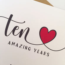 Load image into Gallery viewer, 10th Wedding Anniversary Card
