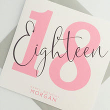 Load image into Gallery viewer, Pink 18th Birthday Card
