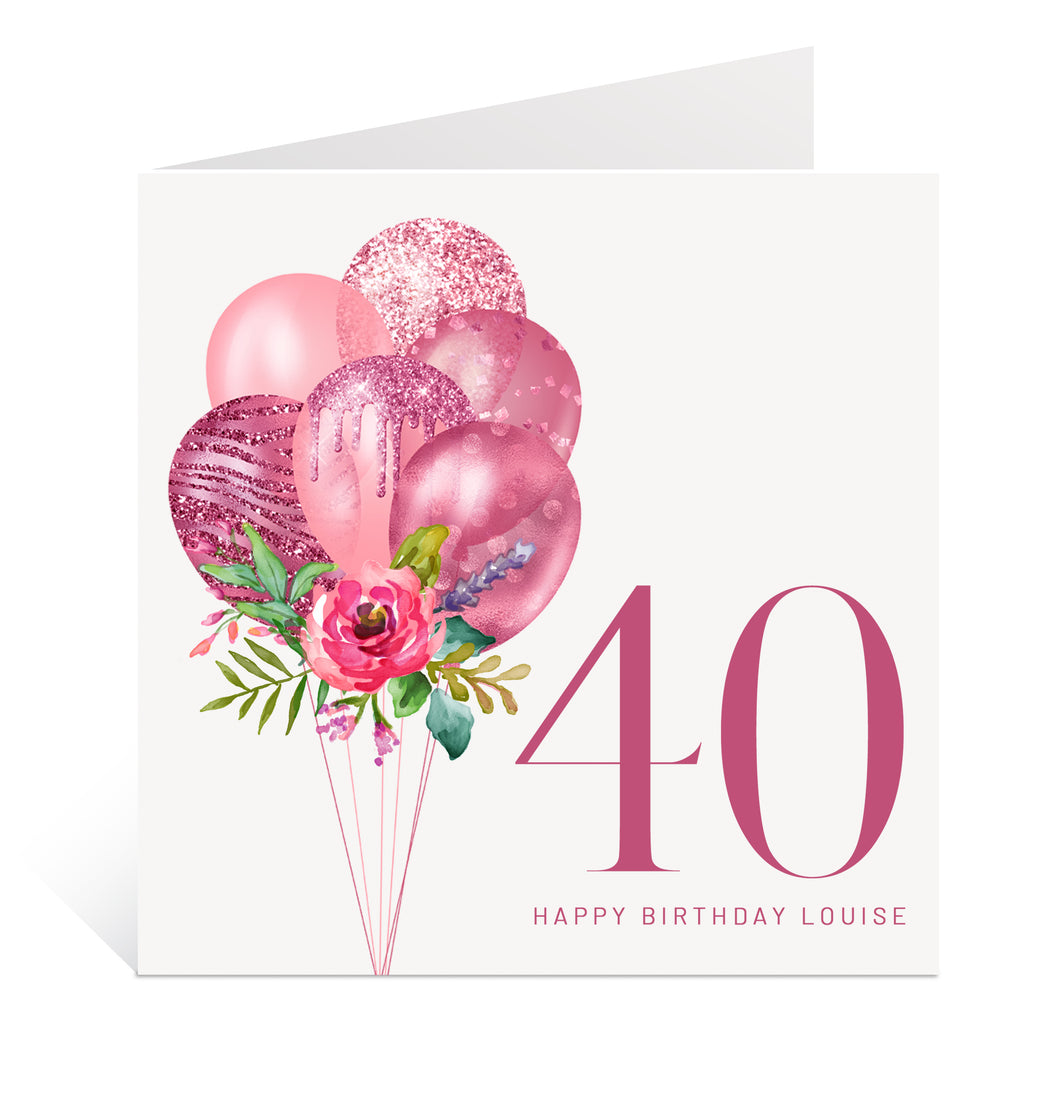 40th Birthday Card for Her