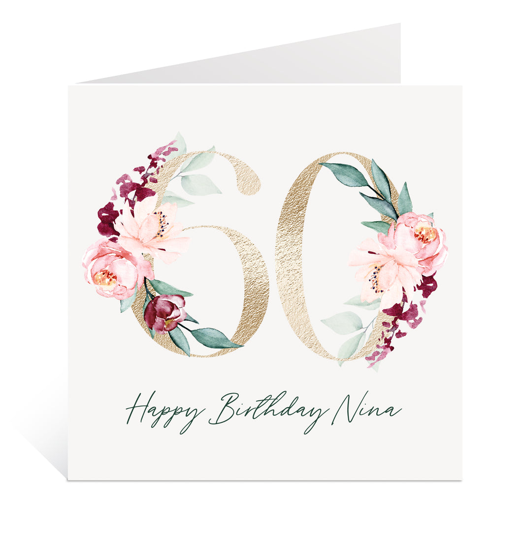 60th Birthday Card for Her