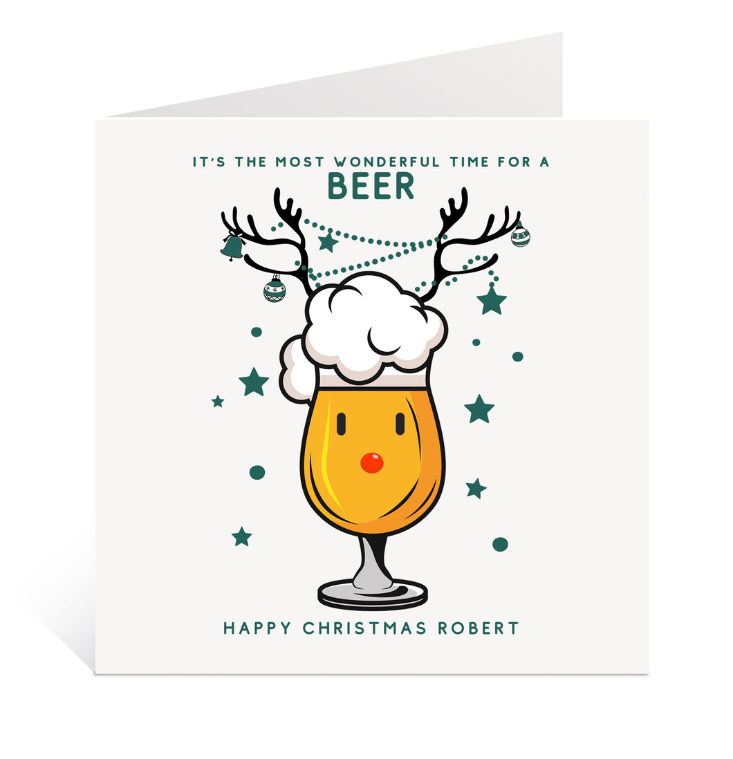 Beer Lover Christmas Card