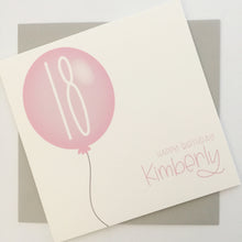 Load image into Gallery viewer, 18th Balloon Birthday Card

