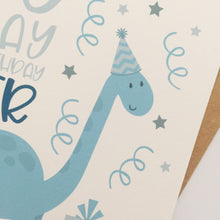 Load image into Gallery viewer, Dinosaur 1st Birthday Card
