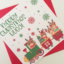 Load image into Gallery viewer, Train Christmas Card
