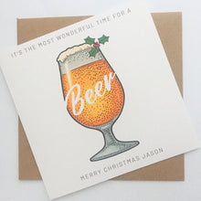 Load image into Gallery viewer, Beer Loving Christmas Card

