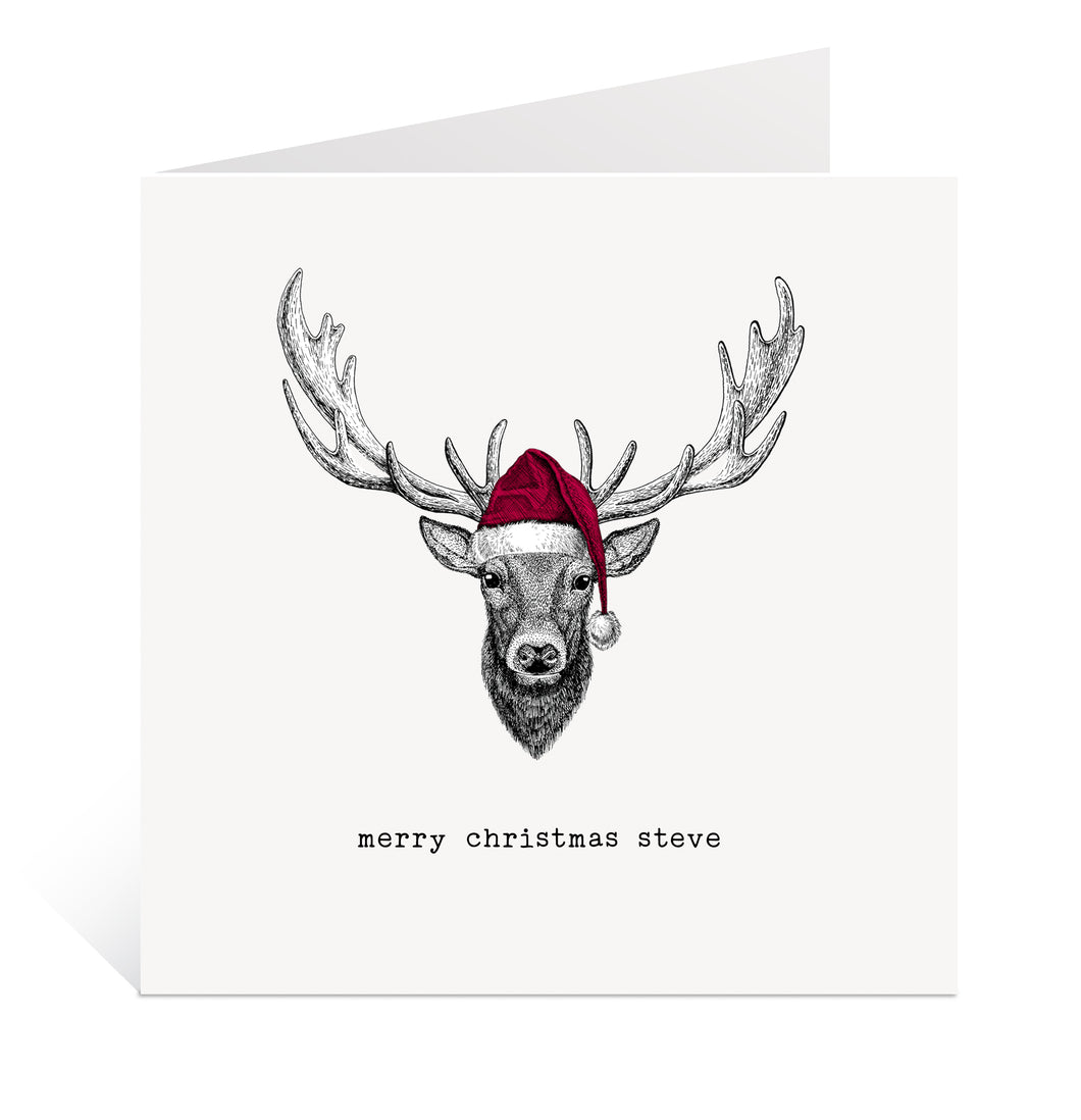 Stag Christmas Card