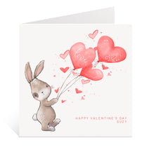 Load image into Gallery viewer, Bunny Valentine Card

