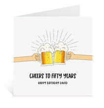 Load image into Gallery viewer, Cheers to 50 Years Birthday Card
