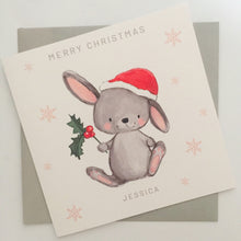Load image into Gallery viewer, Bunny Rabbit Christmas Card
