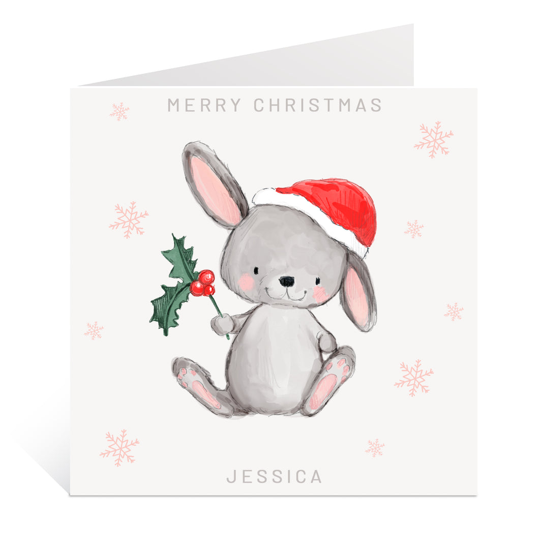 Bunny Rabbit Christmas Card