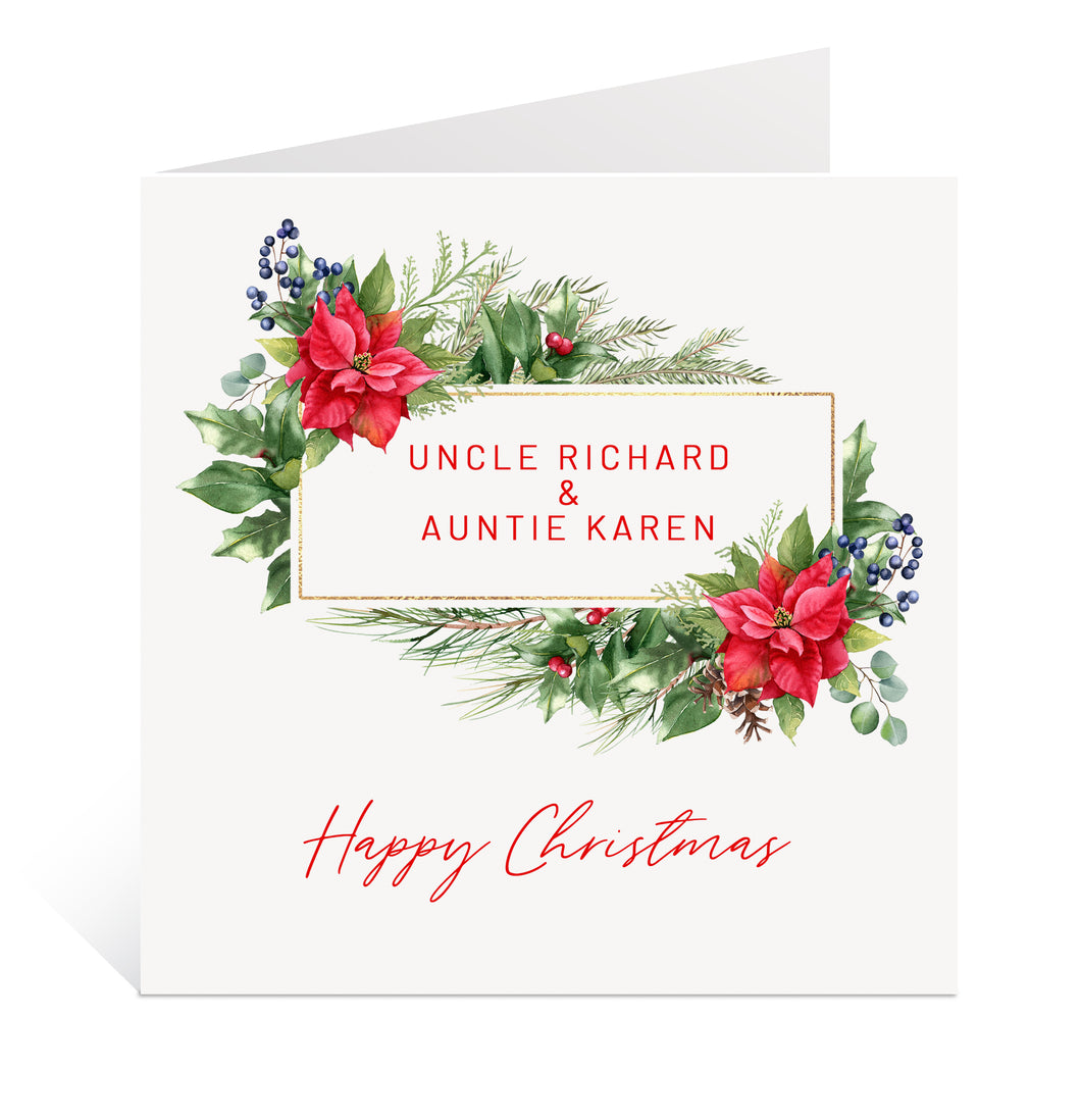 Auntie & Uncle Christmas Card