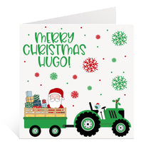Load image into Gallery viewer, Santa Tractor Christmas Card
