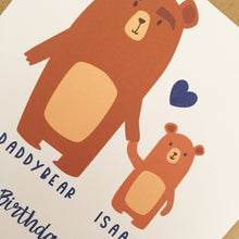 Load image into Gallery viewer, Daddybear Birthday Card
