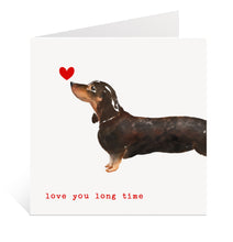 Load image into Gallery viewer, Dashund Valentine Card
