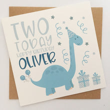 Load image into Gallery viewer, Dinosaur 1st Birthday Card
