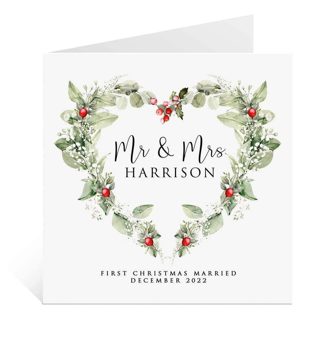 First Christmas Married Card