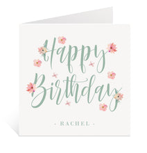 Load image into Gallery viewer, Floral Happy Birthday Card for Her
