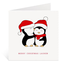 Load image into Gallery viewer, Cute Penguin Christmas Card
