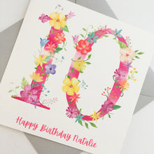 Load image into Gallery viewer, 10th Birthday Card for Her
