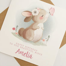 Load image into Gallery viewer, Bunny Birthday Card for Her
