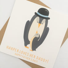 Load image into Gallery viewer, Penguin Father&#39;s Day Card
