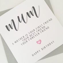 Load image into Gallery viewer, Sentimental Mum Birthday Card

